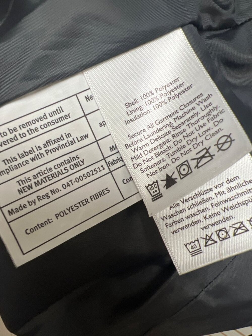 Eddie Bauer Black Quilted Insulated Chore Coat - Picture 6 of 9
